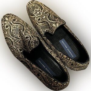 Giorgio Brutini Men's Black Gold Cabal Loafer SIZE USM 12 (MB2)
